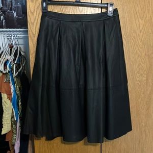 Express A line midi Leather skirt